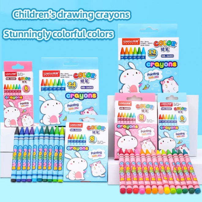 12 mixed color Children's  Crayon Baby Art crayons stationery  caryon