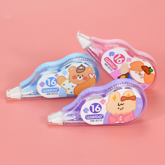 3pcs Set Portable White out Correction Tape correctionTapes cartoon pictures Office School Student Stationery Tape
