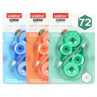 Classic European and American office correction tape, clear stationery Weibo Factory (generationdelivery)