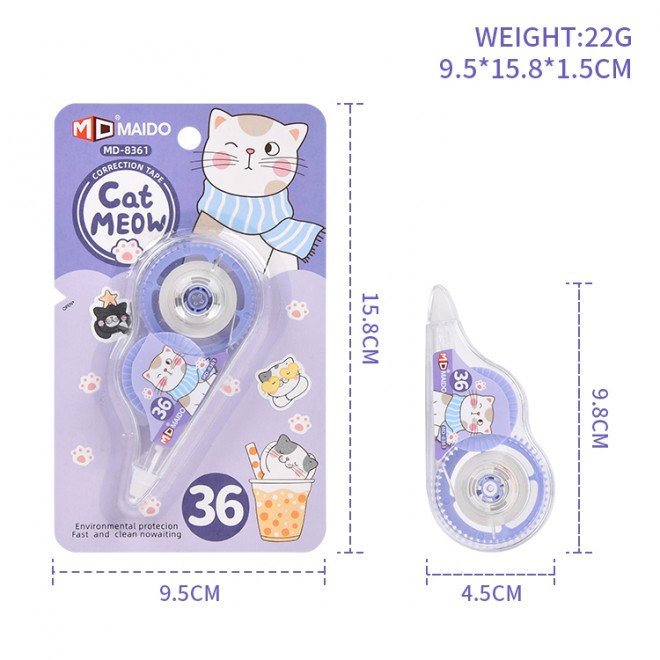 Cute custom tape correction tape stationery kawaii design cartoon stick white out office school applicable suitable weibo series