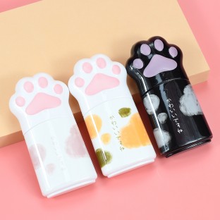 Creative Cat paw shape correction tape stationery supplies large capacity creative correction tape 10.3*4.7cm,3colors