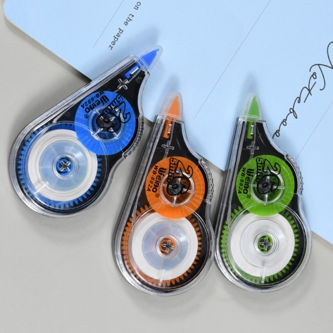 2021 New Popular Classical Kawaii  Eco-Friendly green blue orange  OEM printed refill able Wholesale cheap correction tape YIwu