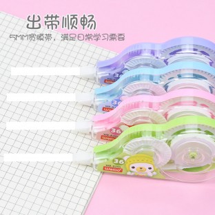 Cute lovely Happy Bear Kawaii Theme Design Escola Student Colors Correction Tapes White Out Stationery with good price wholesale