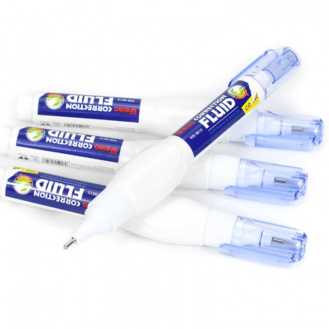 correct fluid pen white liquid copiers correction fluid liquid corector fluid Weibo supplies fast Drying Rewrite Liquido correct