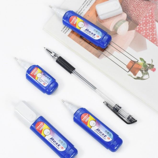 Cute White Out Portable Correction Supplies Correction Fluid Set with Gel ink Pen Set For School Student Homework Correct