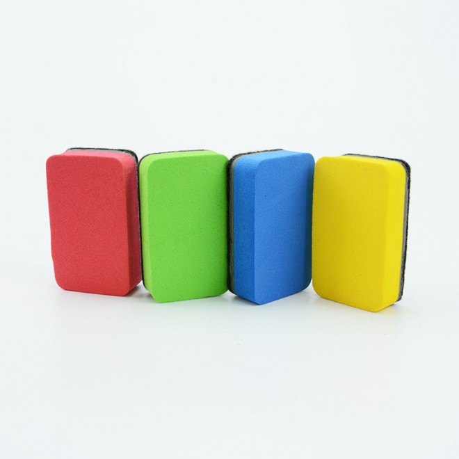 Custom Magnetic Whiteboard Eraser with Pen Holder for Whiteboard and Dry Board Silk Metal Felt Plastic Printing Feature Material