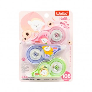 Creative and cute 3 packs, correction tape, student typo correction, convenient and quick for students