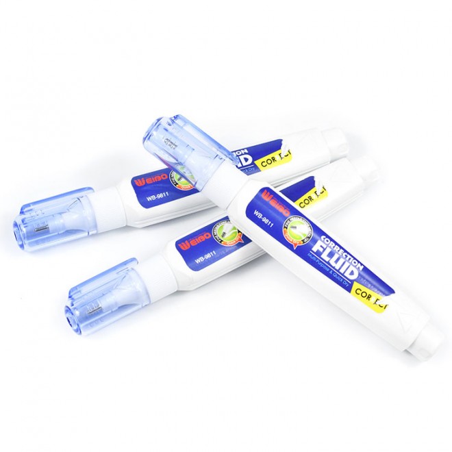 Weibo Correction Fluid School Supplies Single-color Quick-drying Pen Clip Design Easy To Carry White Smear