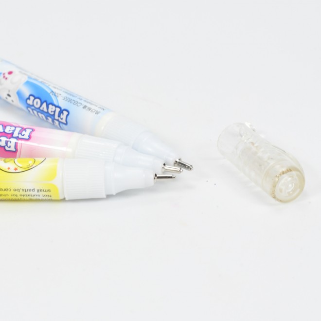 Quality Milk White Out custom correct fluid pen liquid paper whitener colored colored corrector pens liquid pena cairan koreksi