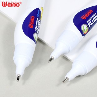 Weibo White out colored correction pen fluid Cute best correction liquid  custom OEM metal tip high