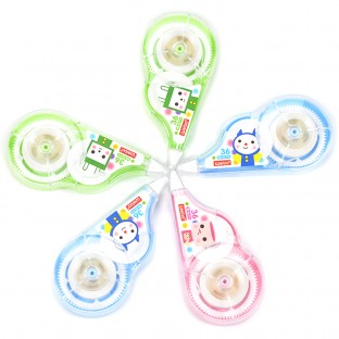 2pcs Set White Out Small Cute Cartoon Correction Tapes Portable Easy To Use Pink Blue And Green For Children
