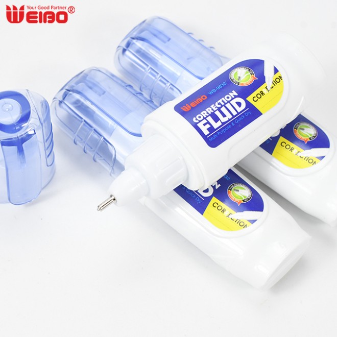 Fast Drying 9ml White Liquid New Design Correction Fluid Pens Packing Correction Pcs White Out Modify Wholesale Cheap Can Be OEM