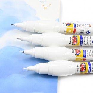 Weibo Smooth Milky colored correction pen fluid joyko coloring paper liquid pena cairan koreksi White Out Modify Correction pen
