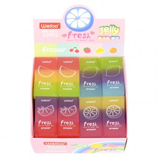 Brand Weibo classic colorful foreign trade model eraser Jelly Eraser  factory sales OEM  Art eraser stationery wholesale