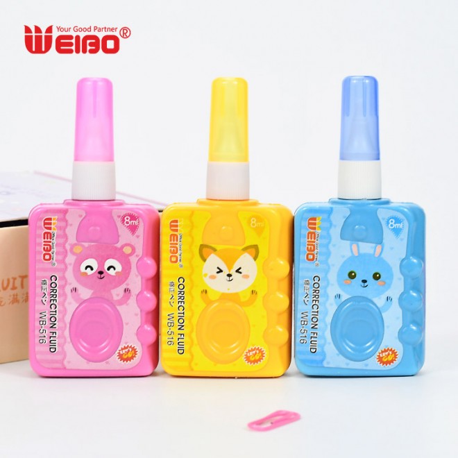 Correction fluid pen, correction fluid for children, multi-color correction fluid for learning