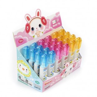 Wholesale cartoon Cute easy to use Portable correction liquid pen high capacity student stationery supplies affordable pack