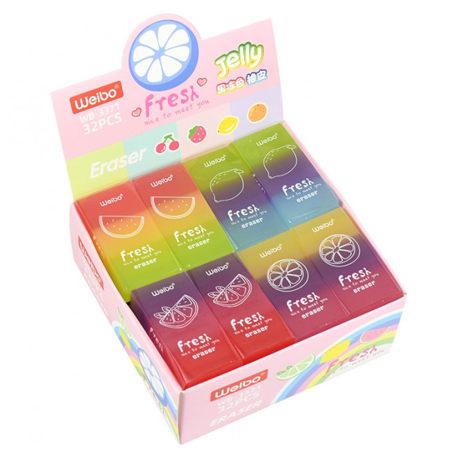 32pcs Pack Cute Cartoon Eraser And Reward Student Jelly  Eraser Stationery For pencil Party Favors, Homework Rewards