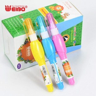 Weibo White out colored correction pen fluid Cute best correction liquid custom OEM metal tip high coverage pena cairan koreksi