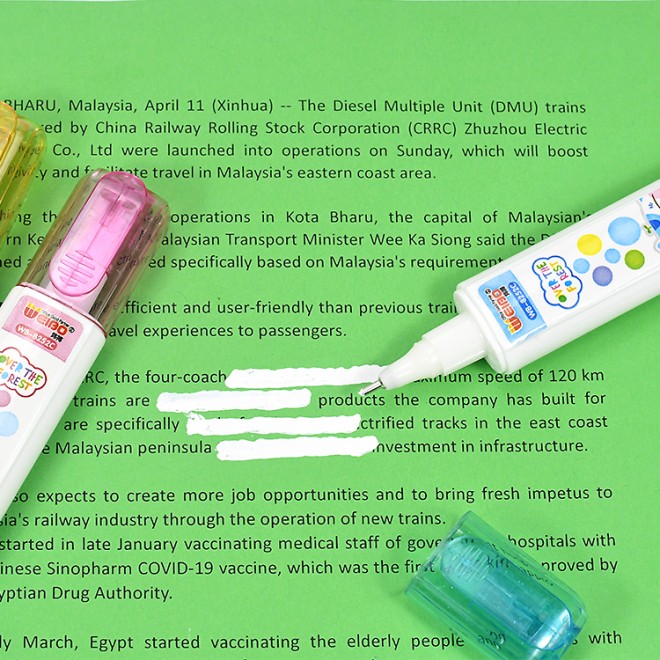 WEIBO direct Factory Sale Colored fluid correction pen fluid For School student Quick dry Student fast rewrite corrcetion liquid