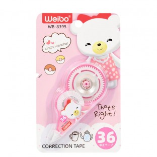 Cute lovely Happy Bear Kawaii Theme Design Escola Student Colors Correction Tapes White Out Stationery with good price wholesale