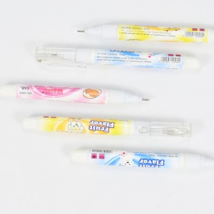 Quality Milk White Out custom correct fluid pen liquid paper whitener colored colored corrector pens liquid pena cairan koreksi