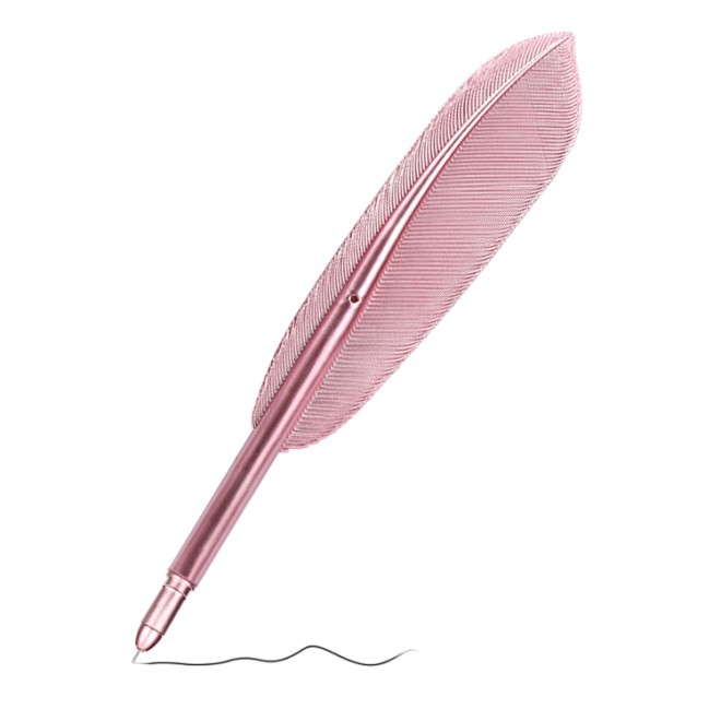 2021 new high quality feather-shaped neutral pen plastic material Weibo 22.7cm