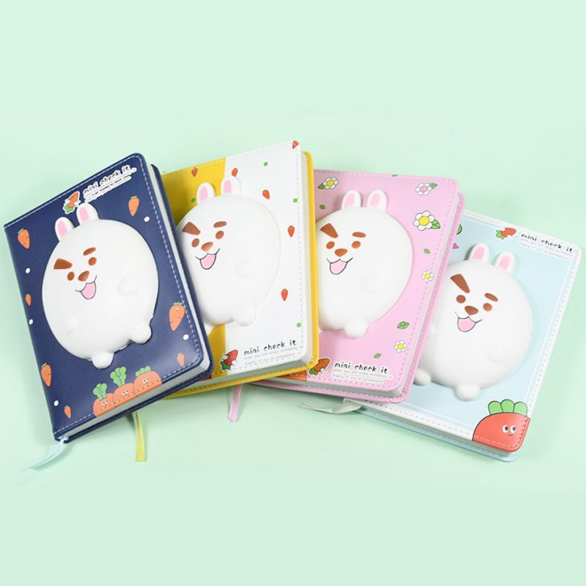 3D Cute Rabbit School Decompression Notebook Planner Color Page Diary Kawaii Decompression With Gift Wholesale Packaging So Good