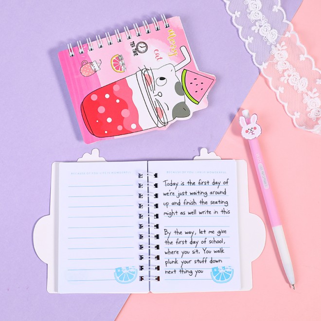 Coil book Little cat Student small book Weibo mini notebook diary portable office notepad wholesale