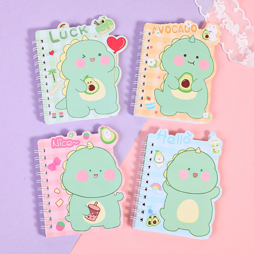 Aifieego dinosaur small kawaii Note pad Note book journals for kids boys  girls ages 8-12,Spiral Notebook college ruled, sketch notepad, mini diary