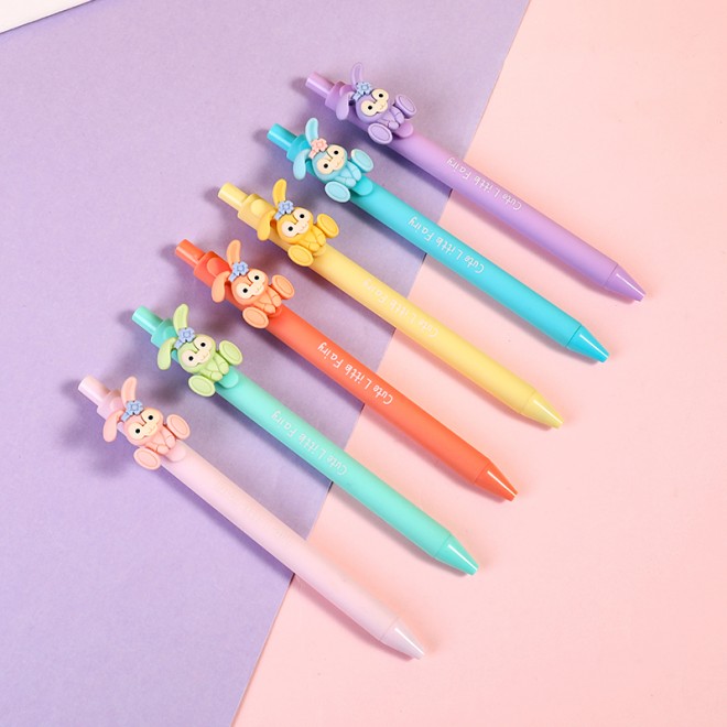 WEIBO Cartoon Rabbit design display package 0.7mm retractable ballpoint pen school students supply roller ball point pen