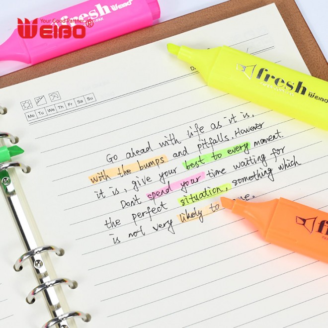 Creative color highlighter pen hand account double line marker pen student note book mark waterproof outline pen