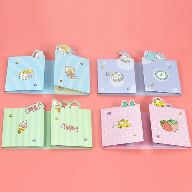 Weibo stationery cute notebook cartoon animal multi-color sticky note paper can be attached to student utensils to send gifts