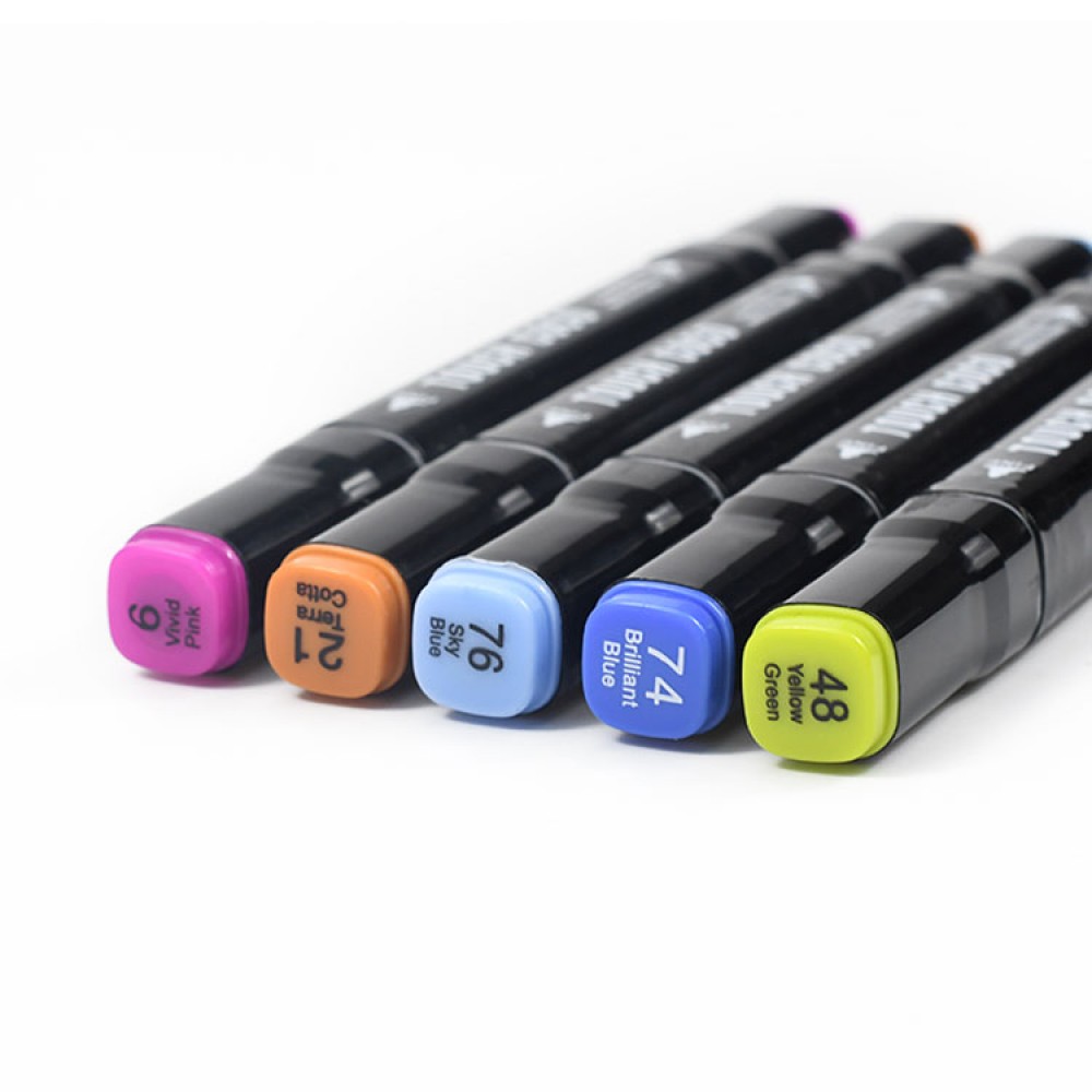 48colors/set Art Marker Pens Good Value Dual Side Alcohol Based