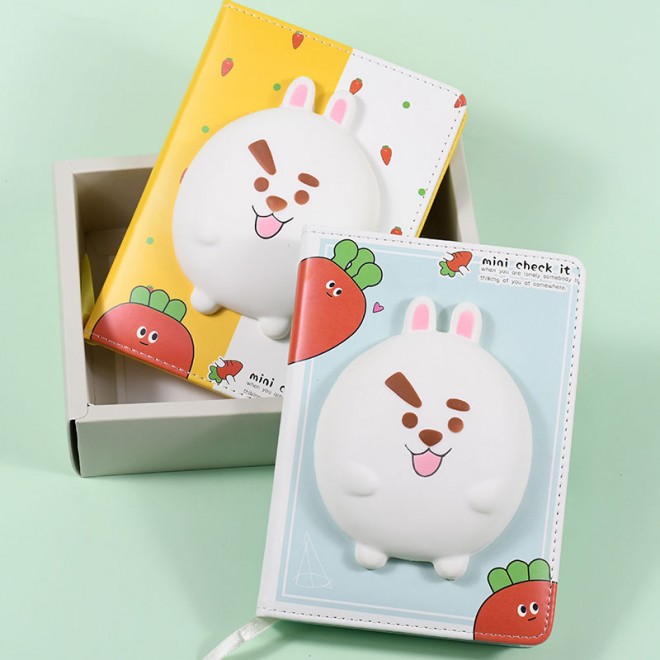 3D Cute Rabbit School Decompression Notebook Planner Color Page Diary Kawaii Decompression With Gift Wholesale Packaging So Good