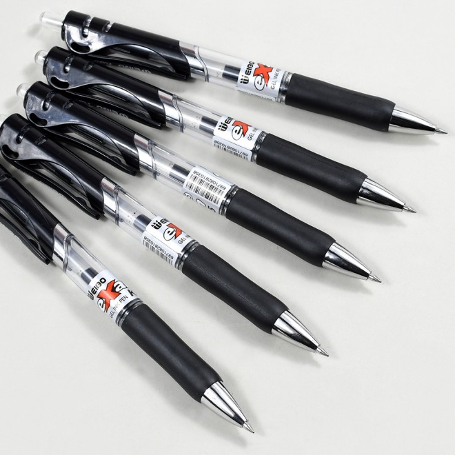 Retractable liquid gel pens black ink Colored gel pen set WEIBO set 0.5 mm Replaceable refills Office school supplies Stationery