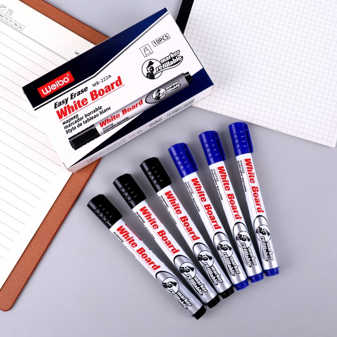 WEIBO Classic and Durable Dry Erase Markers  Whiteboard Marker Pen  2 colors  Creative new   Smooth and quick drying