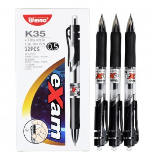 Retractable liquid gel pens black ink Colored gel pen set WEIBO set 0.5 mm Replaceable refills Office school supplies Stationery