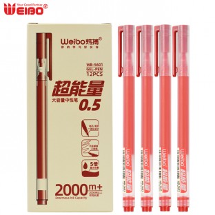 0.5mm 12pcs set Large Capacity Gel Ink Pen Colored Red Black Blue For Office Writing School Student Homework