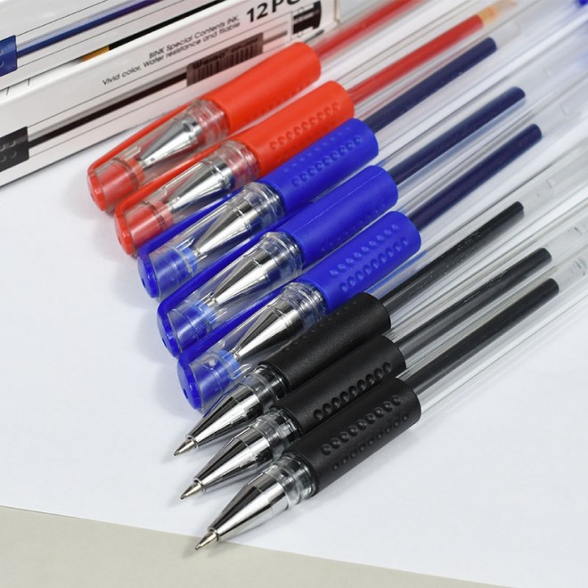 WEIBO Brand Test Good Stationery Supply WB-009 Black,Red and Blue 0.5mm neutral Gel pens for school students office,easy writing