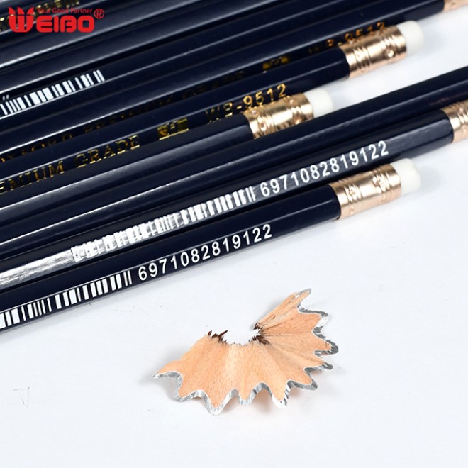 Smooth Wooden 12pcs Set Charcoal Pencil B With Eraser Writing Instruments Sketching And Drawing For School Students