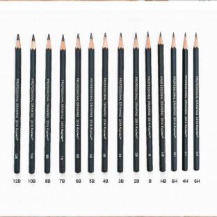 Professional Drawing Sketching Pencil Set 14 Pcs Drawing Pencils 12B 10B 8B 7B 6B 5B 4B 3B 2B 1B HB 2H 4H 6H Graphite Pencil