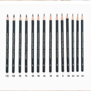 Professional Drawing Sketching Pencil Set 14 Pcs Drawing Pencils 12B 10B 8B 7B 6B 5B 4B 3B 2B 1B HB 2H 4H 6H Graphite Pencil