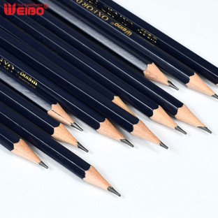 Weibo 2B Wood Pencil Art Writing High Quality 12 pcs/set Professional Blue Sketch Drawing Pencil Set