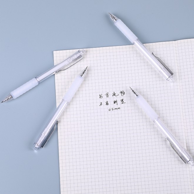 WEIBO Quick-drying Ballpoint Pen Smooth Writing Office Supply 0.5mm Gel Pen Needle Tip Black Gel Pens