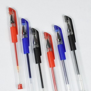 WEIBO Brand Test Good Stationery Supply WB-009 Black,Red and Blue 0.5mm neutral Gel pens for school students office,easy writing