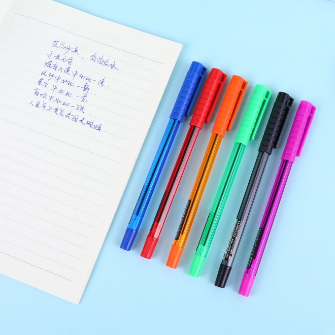 WEIBO   Promotional Smooth Writing Ball Pens Office School Stationery Plastic Ballpoint Pens 0.7mm  Ballpoint Sm Pen  Multicolor