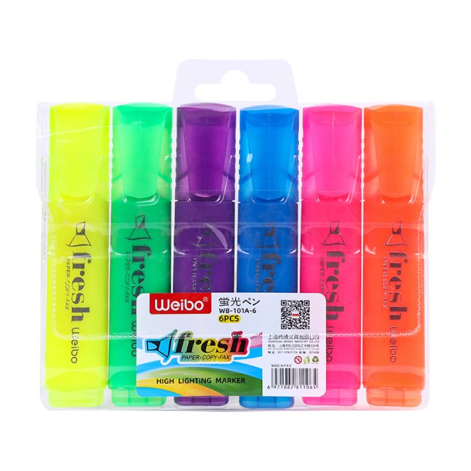 Highlighter Pens Hot Popular Triangular Shape Magic 3 Ink Colors Pink YellowWEIBO Customized Loose Logo Time Packing School