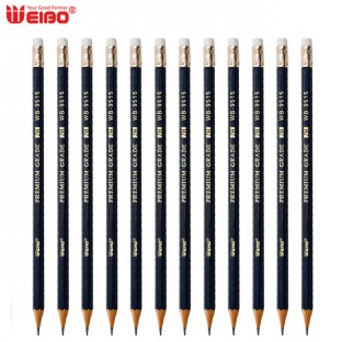 Brand Weibo Cartoon Boxed Pencils 12 Pack Student Writing HB Pencil with Eraser Holiday Prize Gift Wholesale Pencil