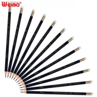 Weibo 2B Wood Pencil Art Writing High Quality 12 pcs/set Professional Blue Sketch Drawing Pencil Set