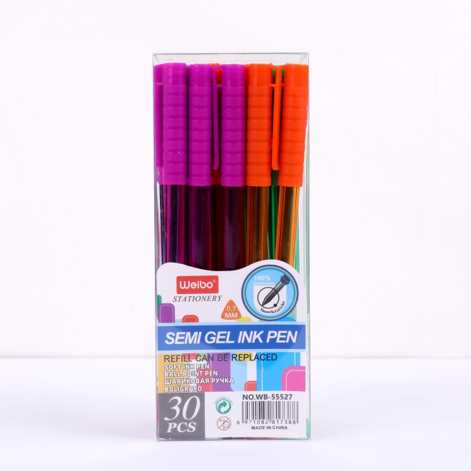 WEIBO   Promotional Smooth Writing Ball Pens Office School Stationery Plastic Ballpoint Pens 0.7mm  Ballpoint Sm Pen  Multicolor